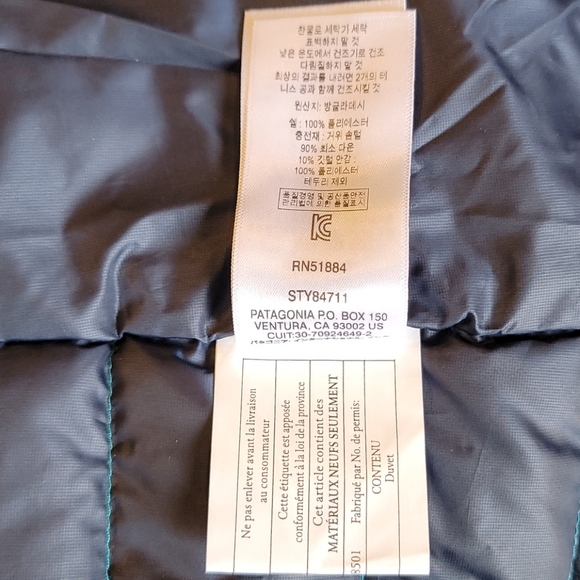 ❤H.P.❤Patagonia Teal  90% Goosedown - Picture 12 of 12